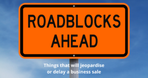 Sign Roadblocks Ahead