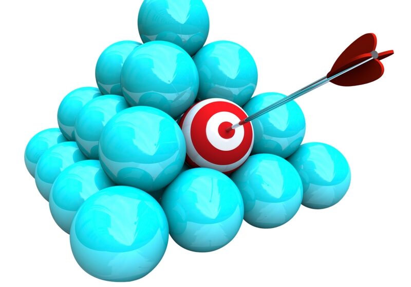 your target market arrow in a target