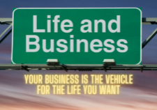 Life and business roadsign