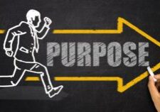 Man running to achieve the purpose of the business