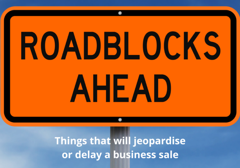 Sign Roadblocks Ahead